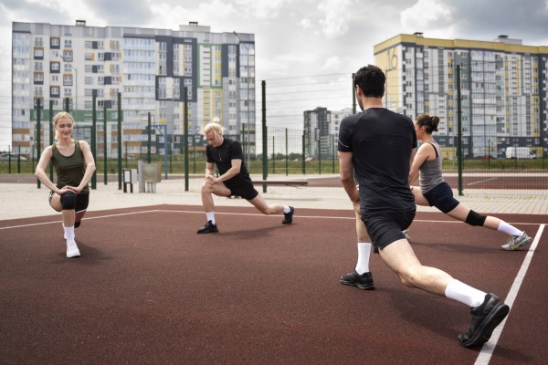 тренировка в спортивном комплексе 